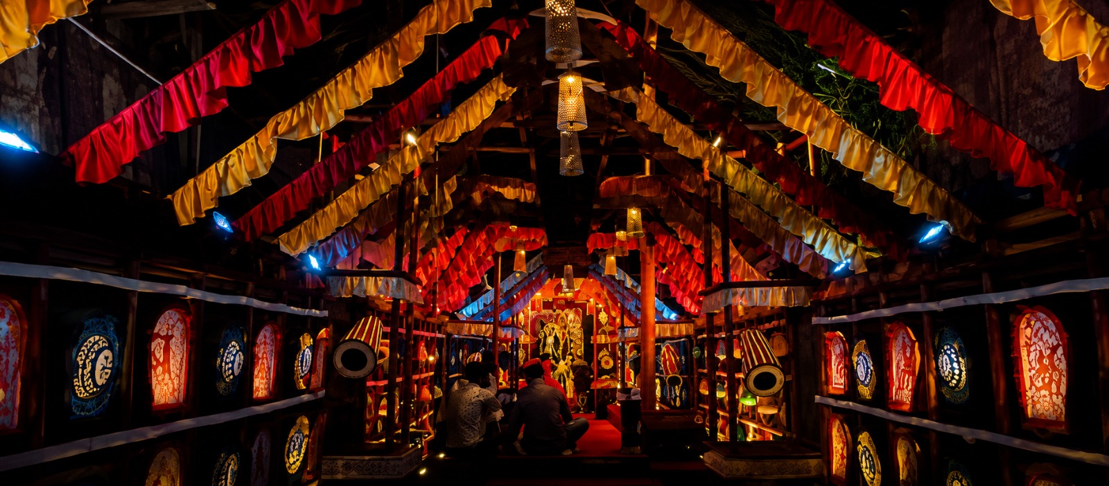 Kali Puja pandal at Agarpara Sabai Sangha