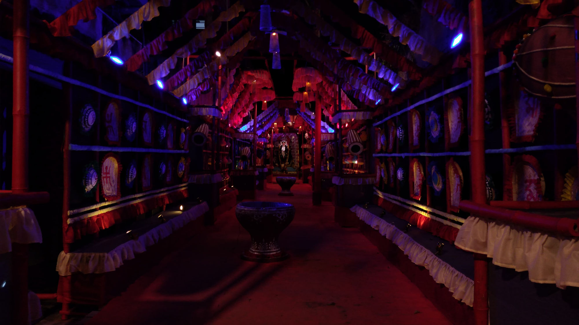 Installation art at the Sabai Sangha mandap